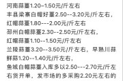 蒜苔收购价格（今日蒜苔价格最新行情走势）