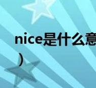nice中文是什么意思(supernice中文是什么意思)